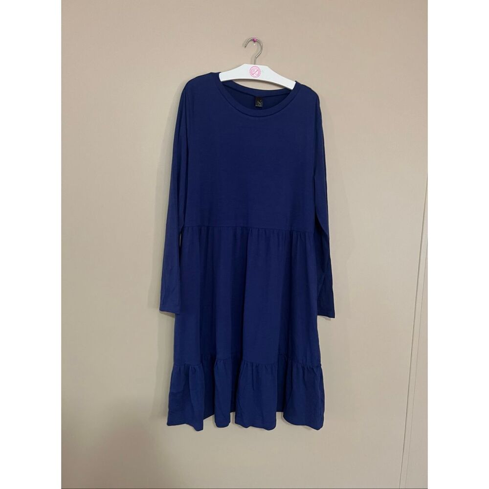 Seta T Blue Long Sleeve Dress Woman’s Size XL NEW